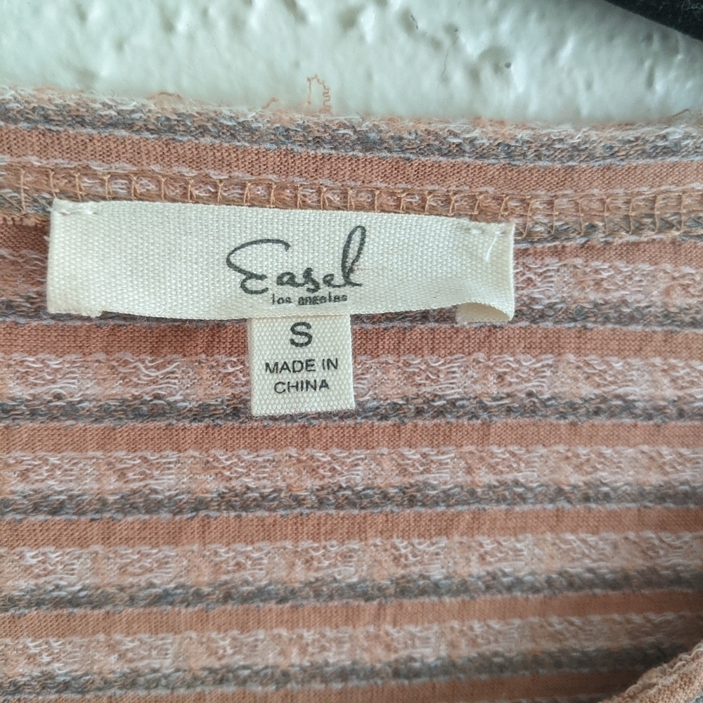 Easel Stripe and Floral Long Sleeve Shirt - Picture 4 of 9